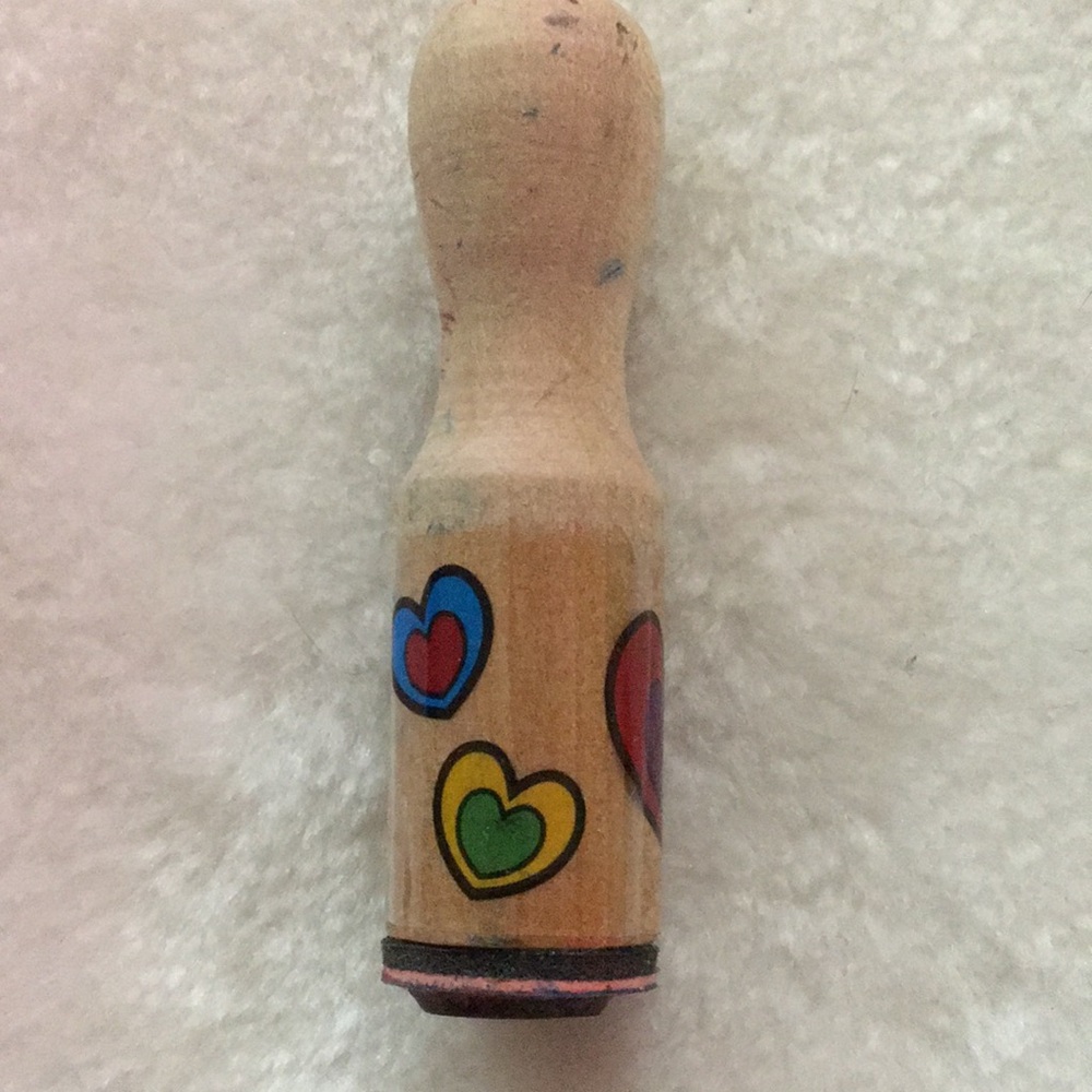 Colorful Heart Stamp for Kids